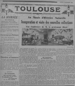 Article de L'Express du Midi, photo. Augustin Pujol, Bibliothèque Municipale de Toulouse