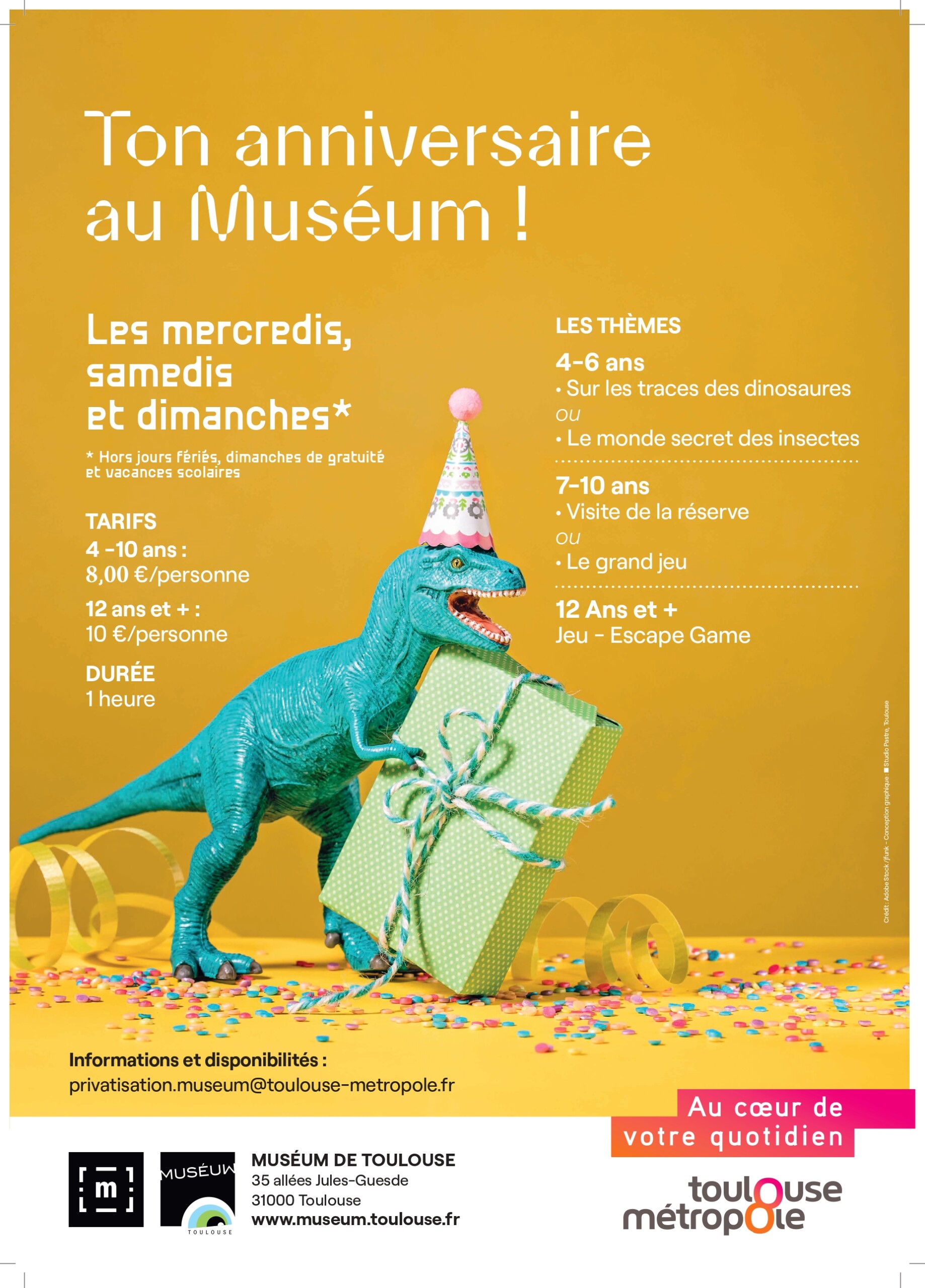 Fêter son anniversaire - Muséum de Toulouse
