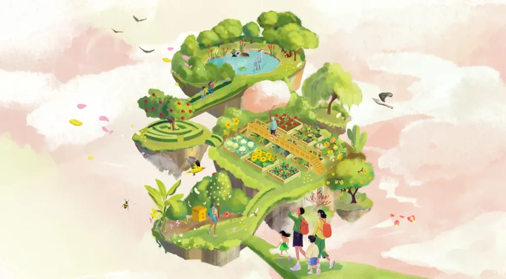 Affiche des Jardins du Muséum à Toulouse, quartier Borderouge
