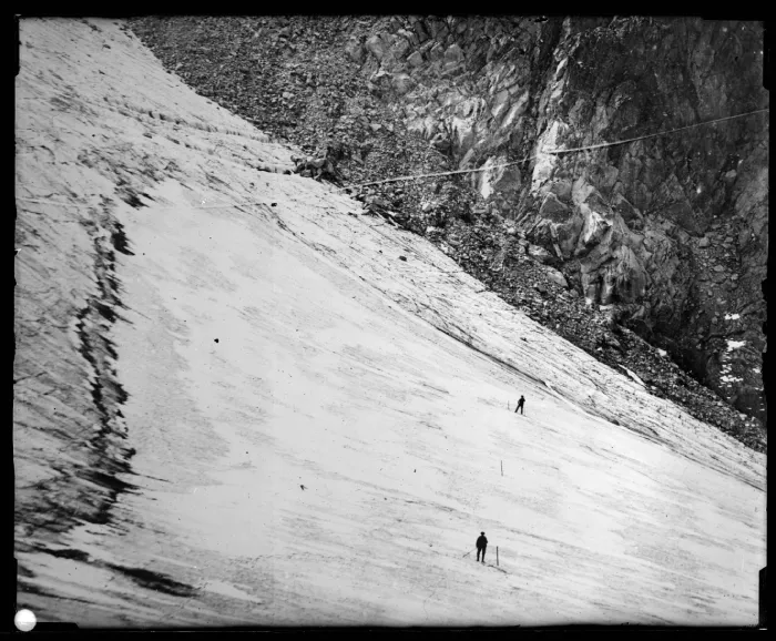 Piquetage sur le glacier de la Maladetta