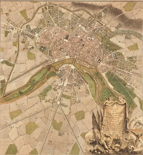 Plan de la ville de Toulouse